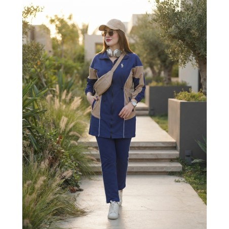 Jogging Femme Chic et Sportif Polo avec Fermeture Devant – Ensemble Confortable