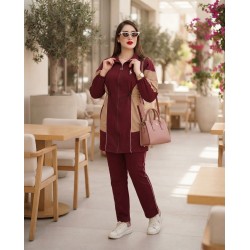 Jogging Femme Chic et Sportif Polo avec Fermeture Devant – Ensemble Confortable