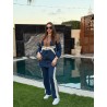 Jogging Femme 2 Pièces à Bandes Contrastantes – Ensemble Chic Zippé