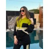 Jogging Femme 2 Pièces à Bandes Contrastantes – Ensemble Chic Zippé